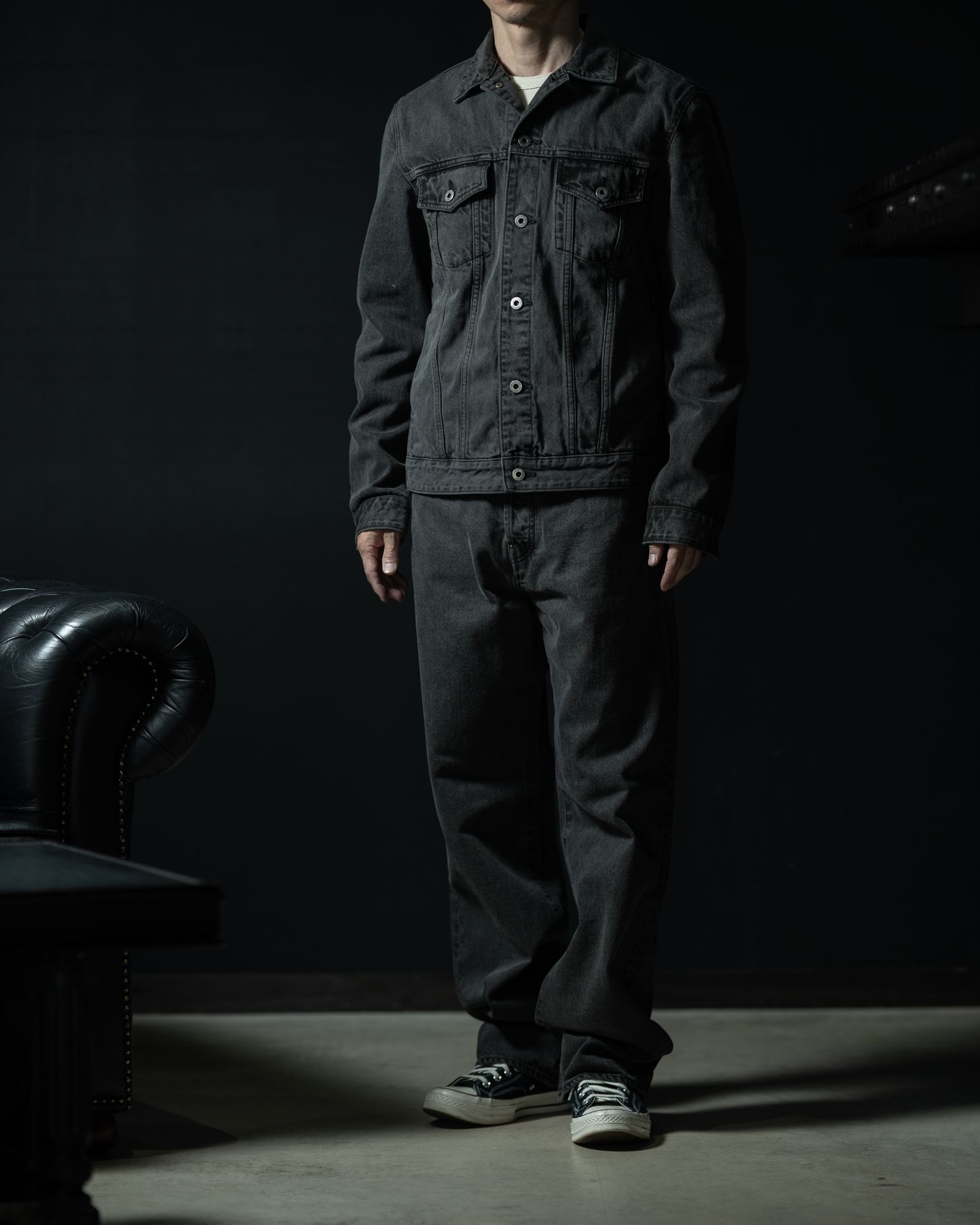 261-02007 Denim Jacket Chacoal