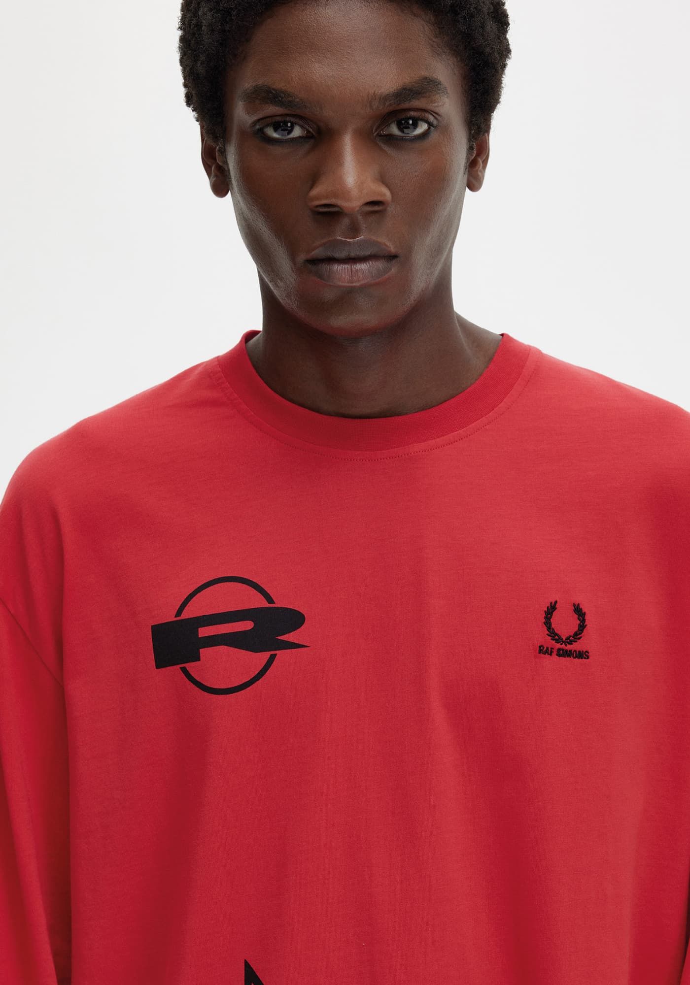 RAF SIMONS×FRED PERRY - Printed Long Sleeve T-Shirt | ALTERFATE