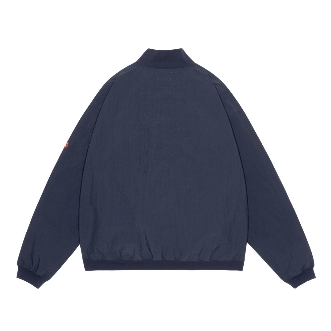 Rib Collar Nylon Zip Up