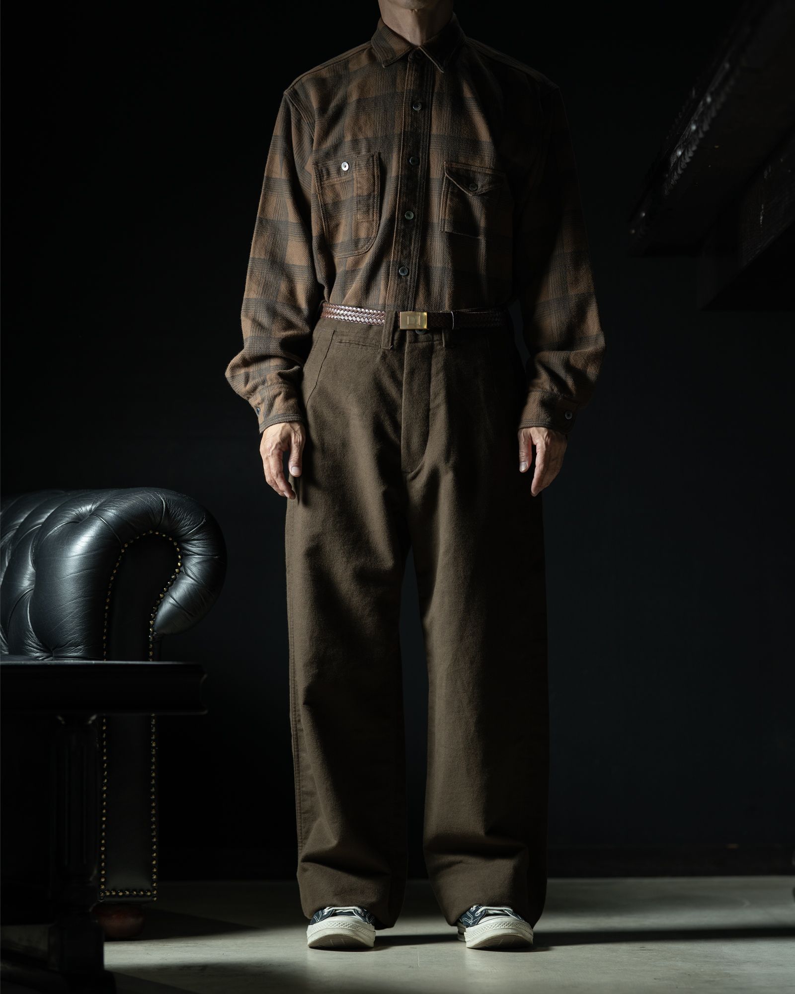 LOT.202 ENGINEER TROUSERS DARK BROWN - TAIGA TAKAHASHI