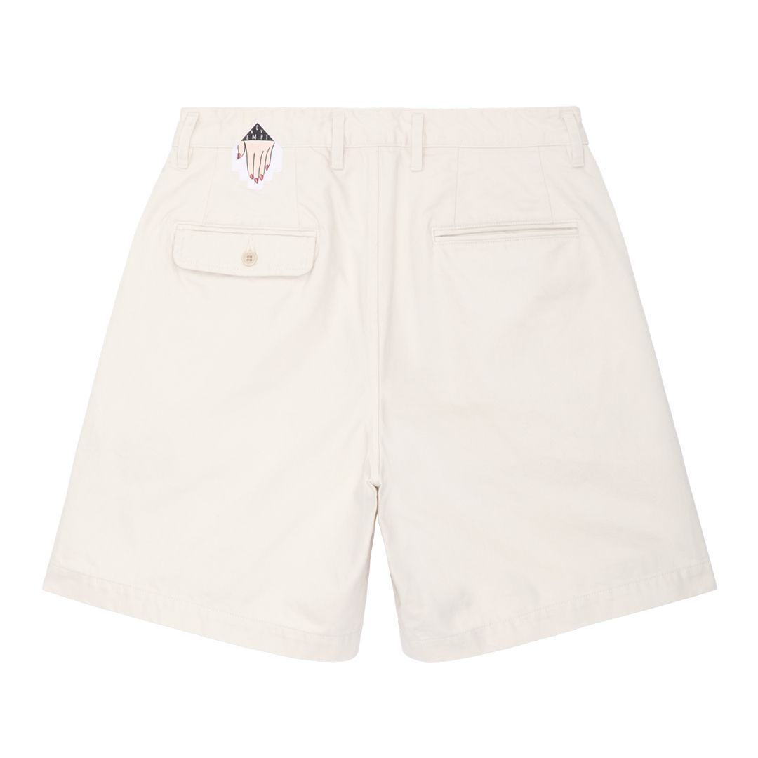 Two Tuck Shorts Beige