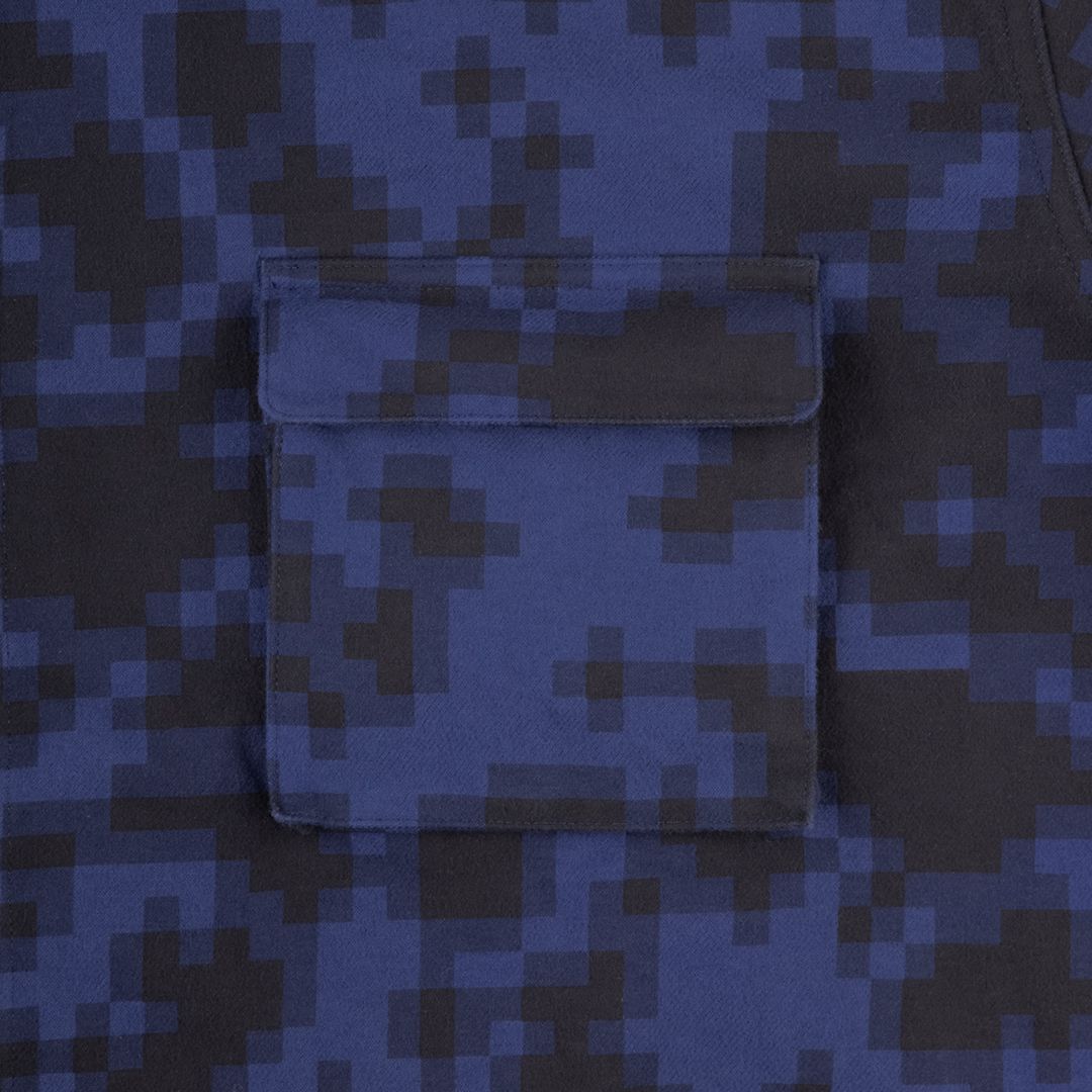 DIGI8 FLANNEL BIG SHIRT NAVY