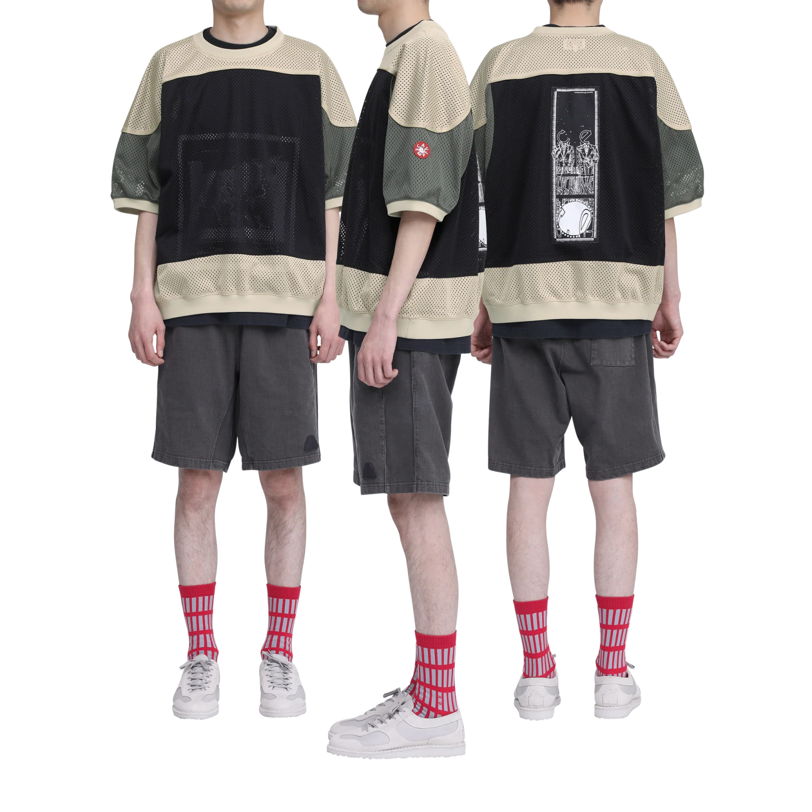 MD Temporal Distortion MESH SS TOP BEIGE
