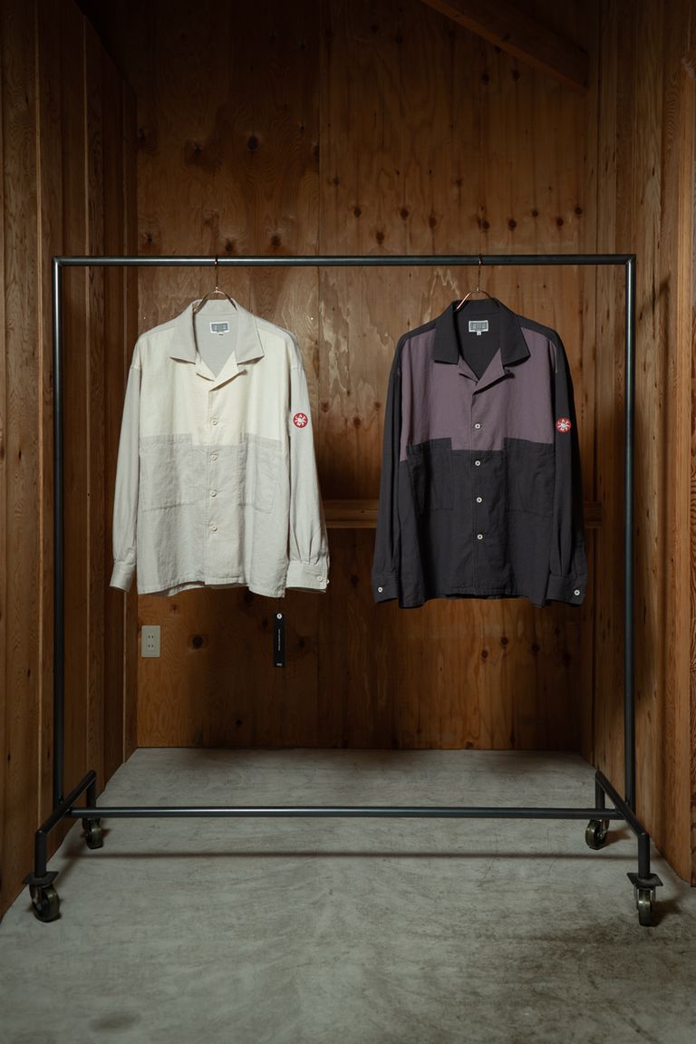 C.E Coloured Cotton Twill Open Shirt 2026SS｜Charcoal・Grey 2色展開と4パターンのコーディネート提案