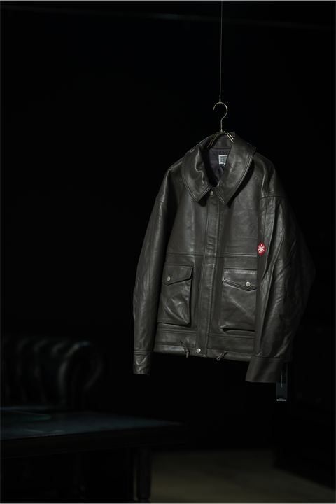 C.E Leather Zip Jacket