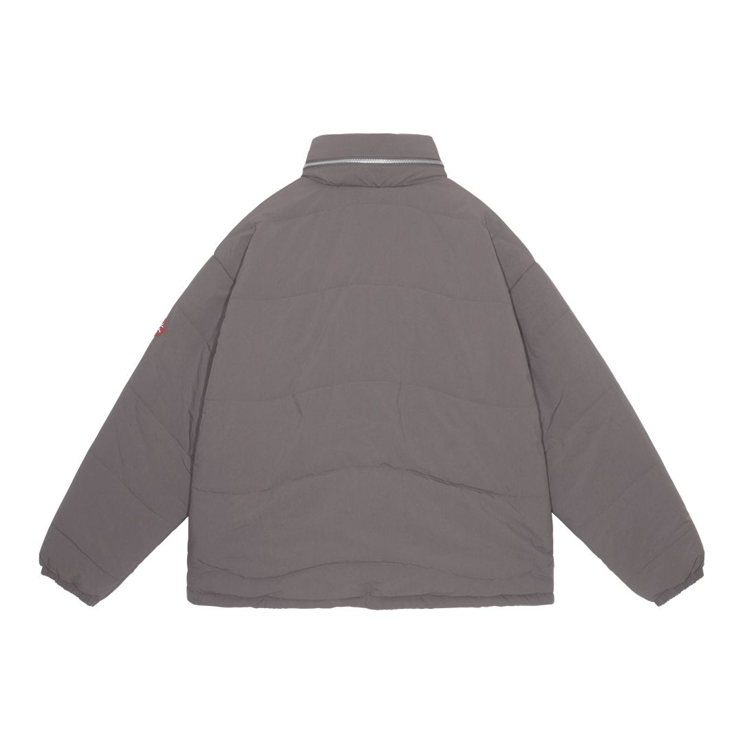 Wave Stitch Puff Jacket Grey