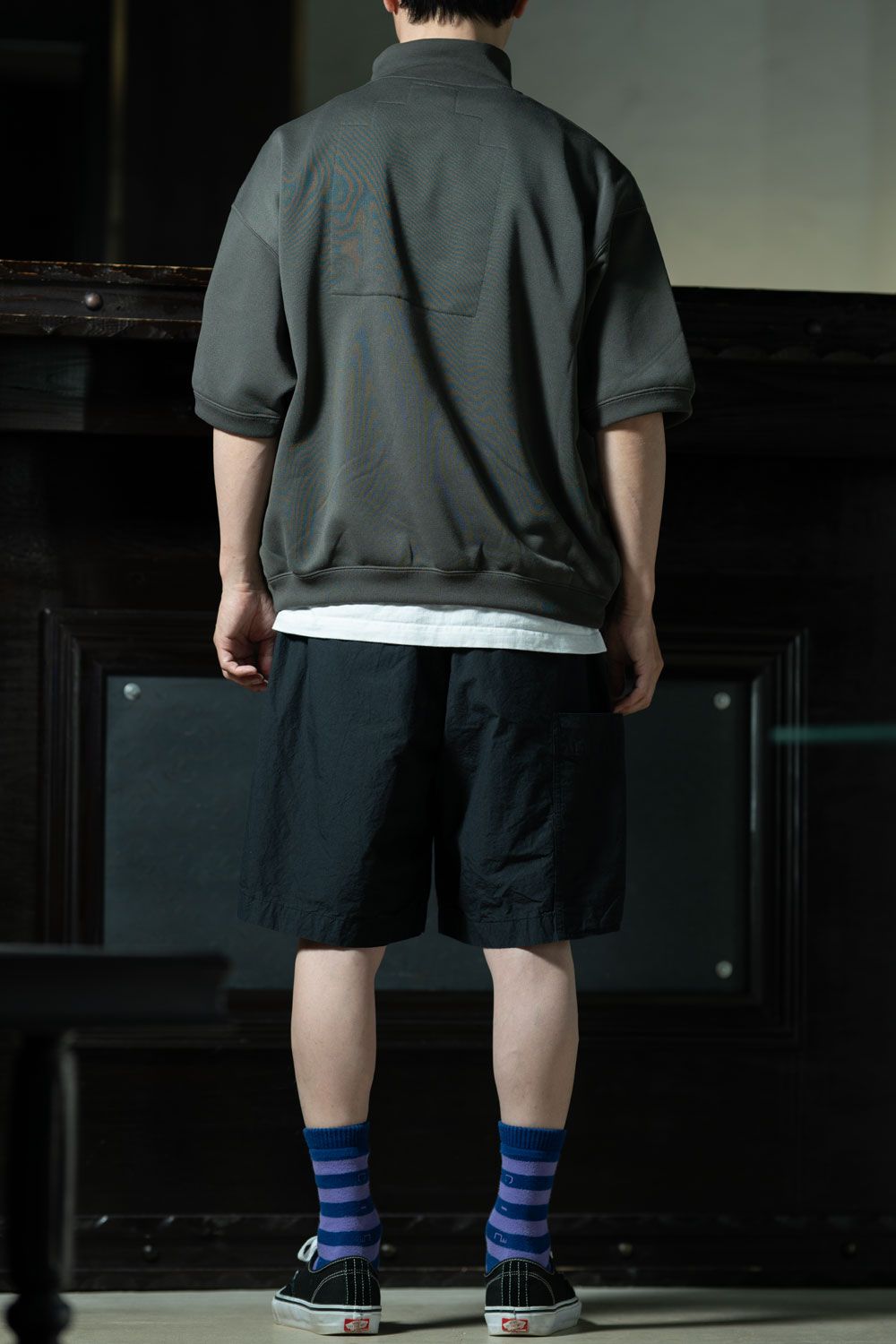 Jersey × Field Work — C.E PE Jersey Half Zip × amachi. Field Work Shorts、ストリートとクラフトを橋渡しするショーツスタイル
