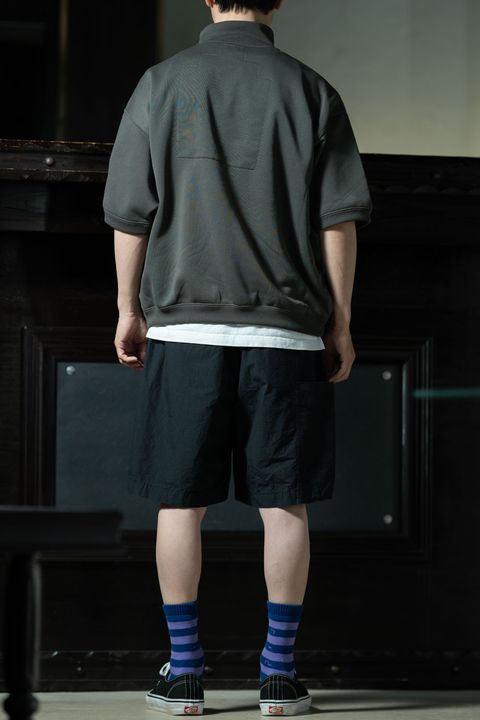 Jersey × Field Work — C.E PE Jersey Half Zip × amachi. Field Work Shorts、ストリートとクラフトを橋渡しするショーツスタイル