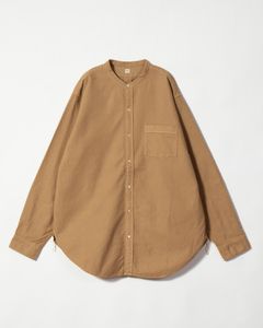 Lot.104 Band Collar Shirt Camel - TAIGA TAKAHASHI