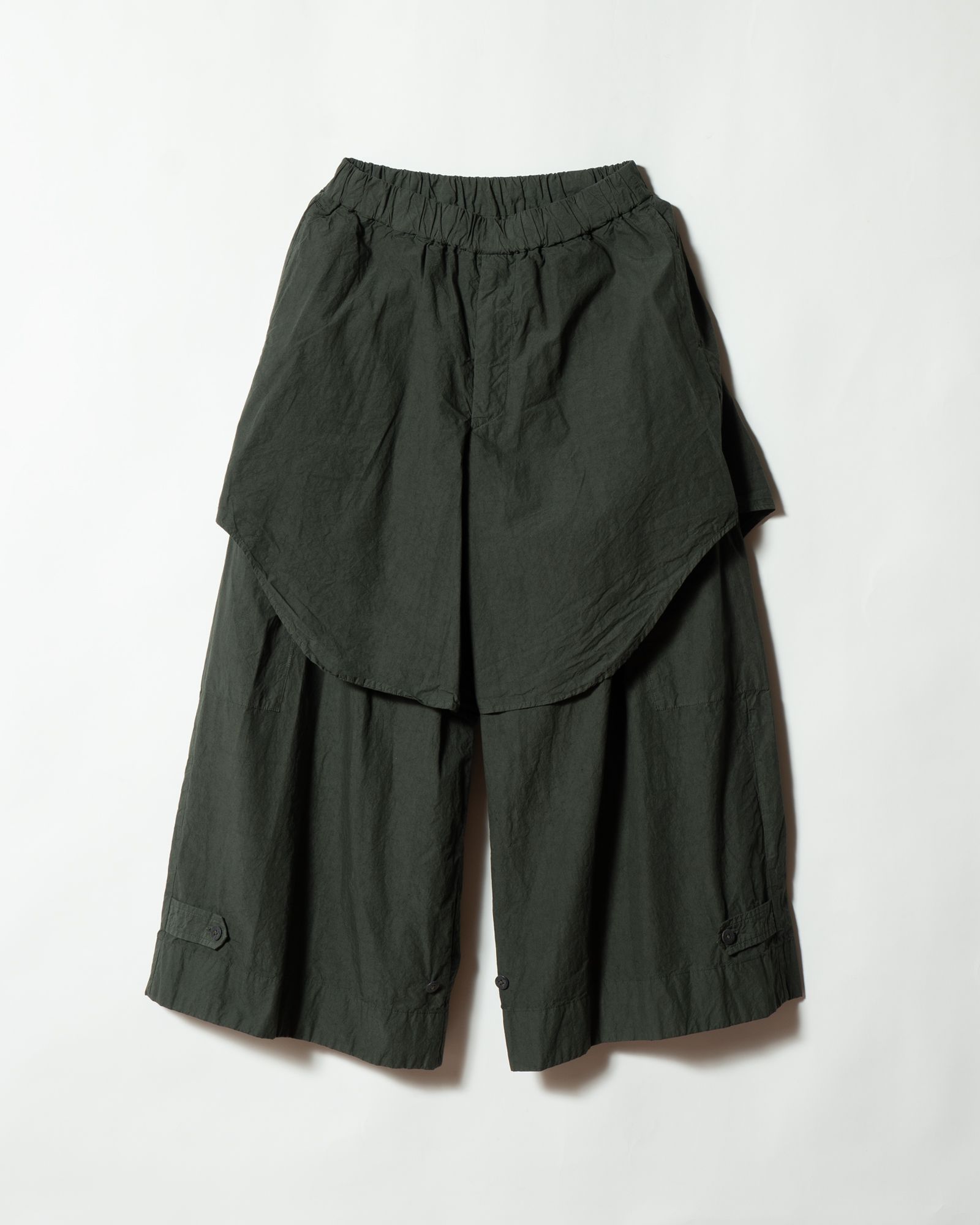 Layered Utility Pants Green Gray