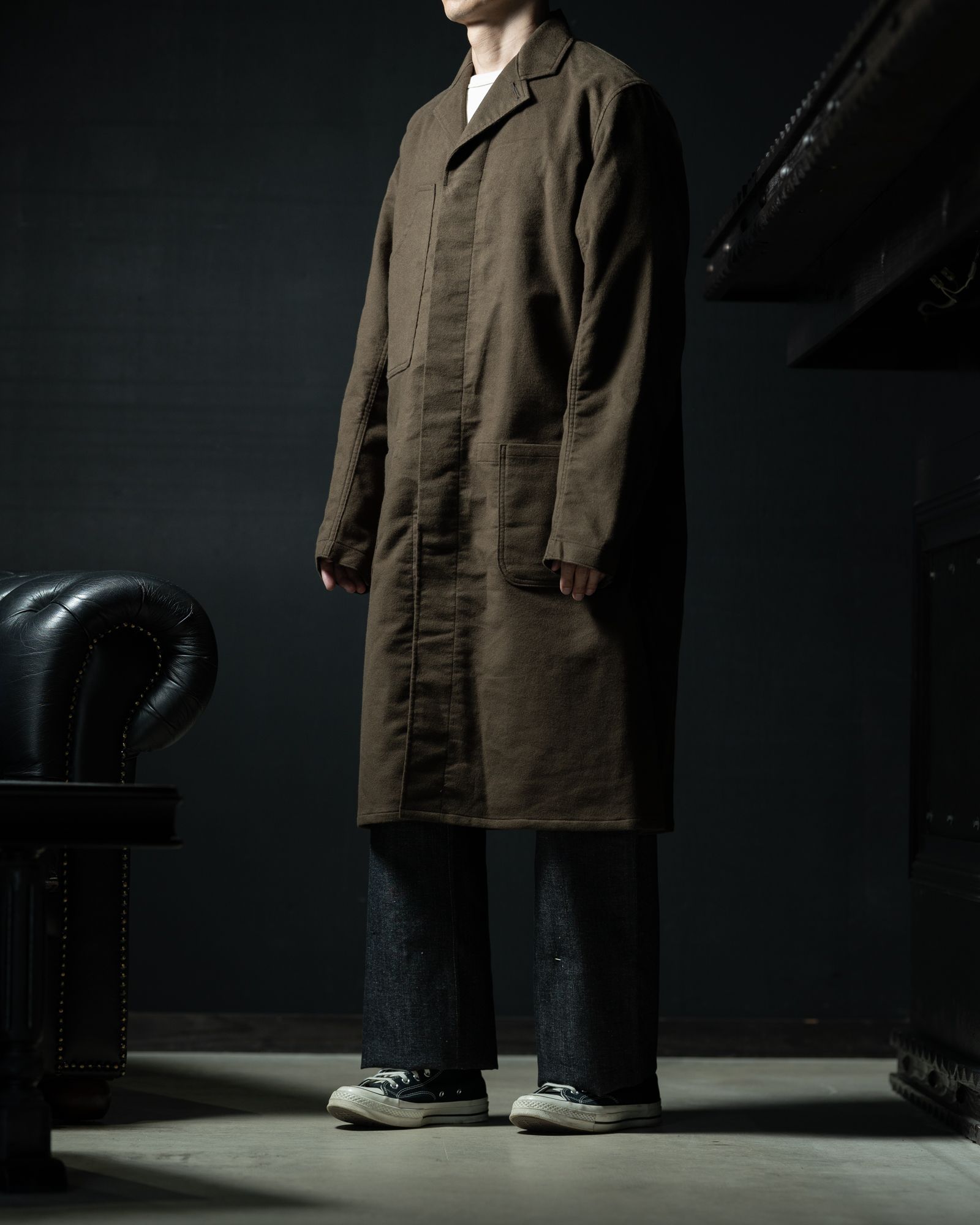 LOT.413 BRITISH POSTAL WORKER COAT DARK BROWN - TAIGA TAKAHASHI