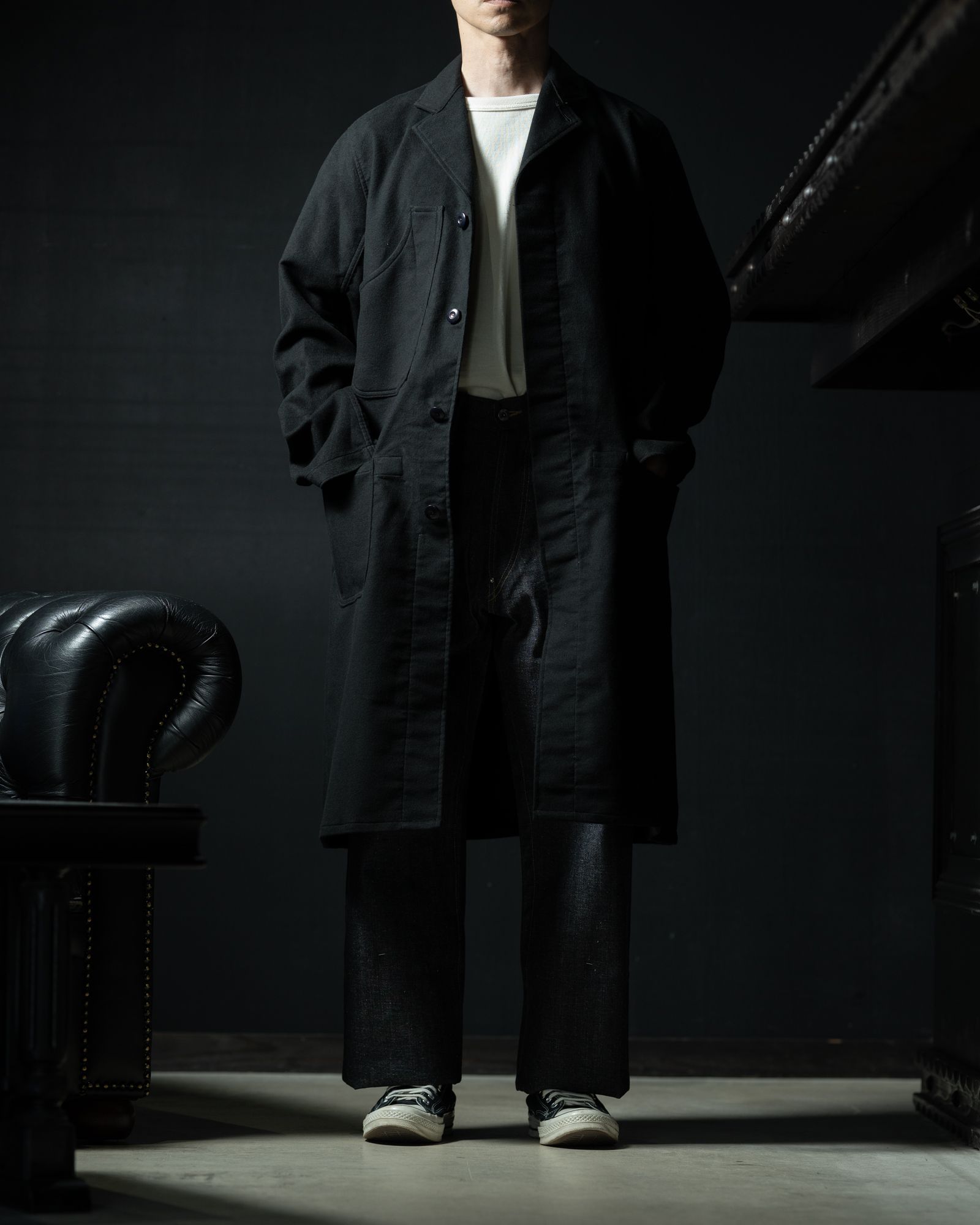 LOT.413 BRITISH POSTAL WORKER COAT BLACK - TAIGA TAKAHASHI
