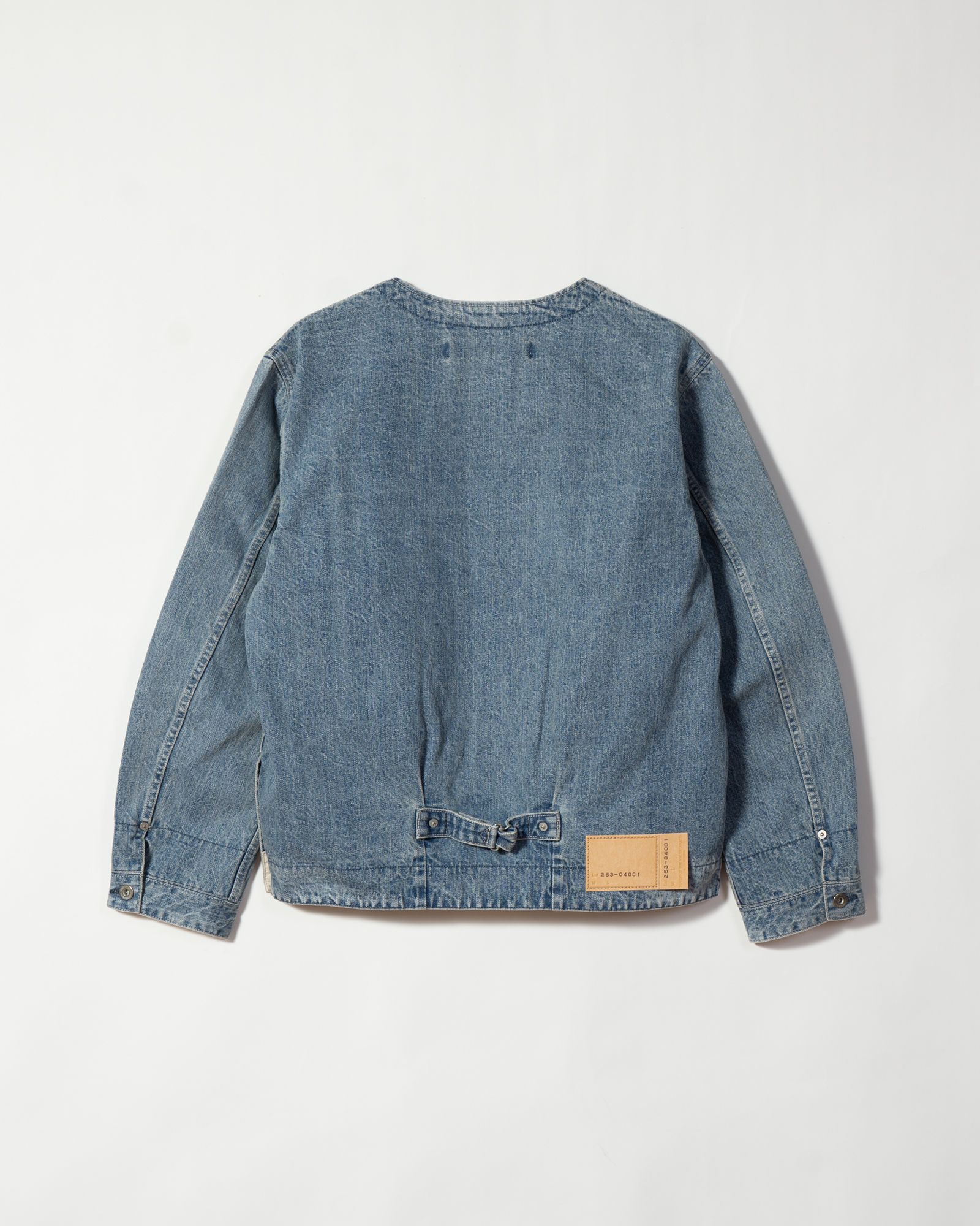 253-04001 Denim Pull Over Jacket #01 Indigo Washed