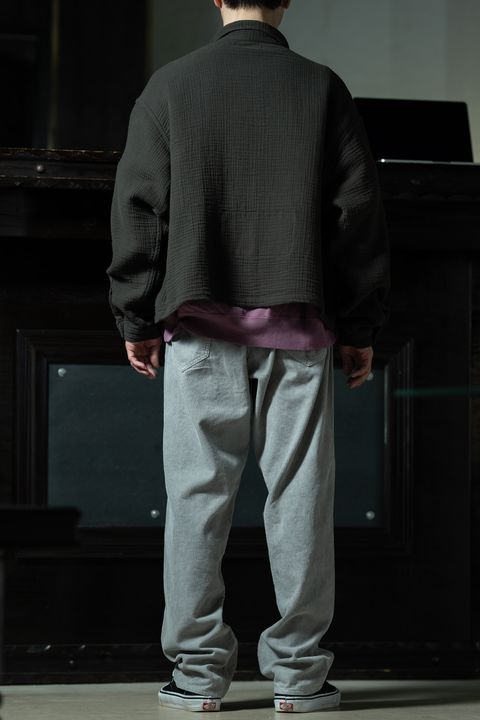 Pink Paradigm — C.E Overdye Paradigm Crew Neck × Cotton Gauze Short Shirt Jacket