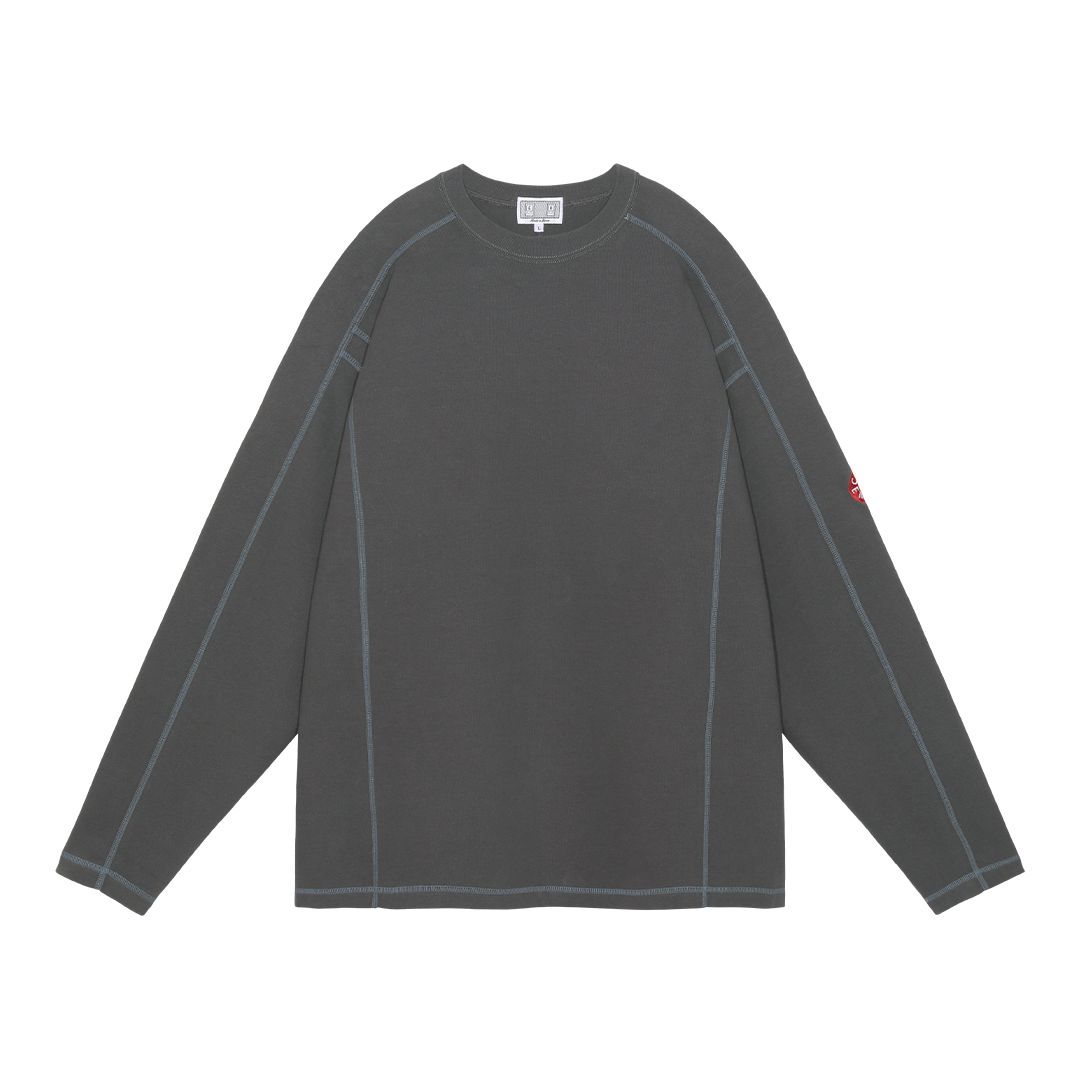 C.E - Crew Neck DBL Knit Long Sleeve Charcoal | ALTERFATE