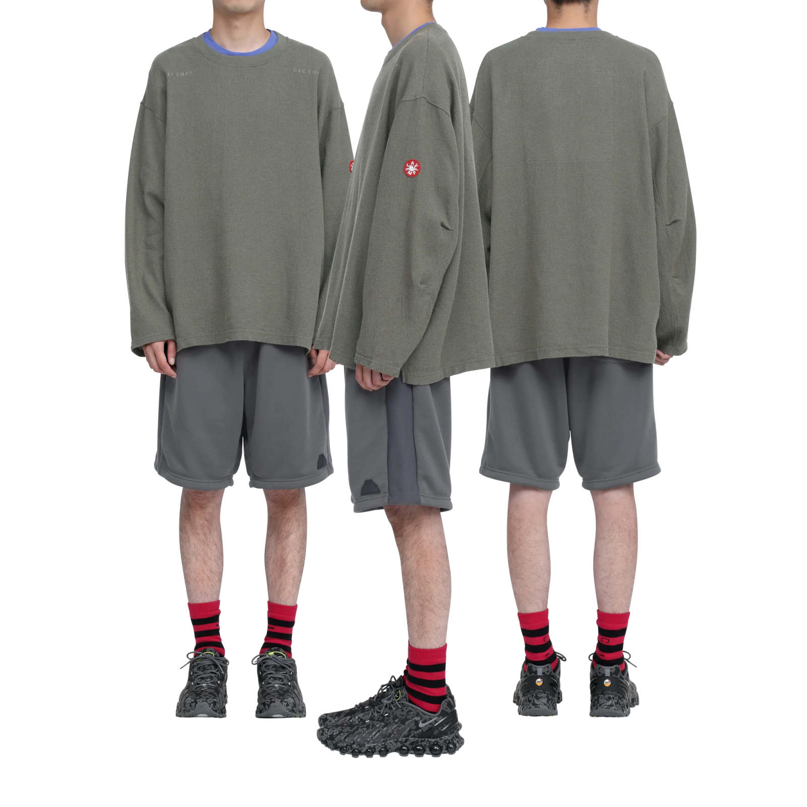 PE Jersey Jog Shorts Charcoal