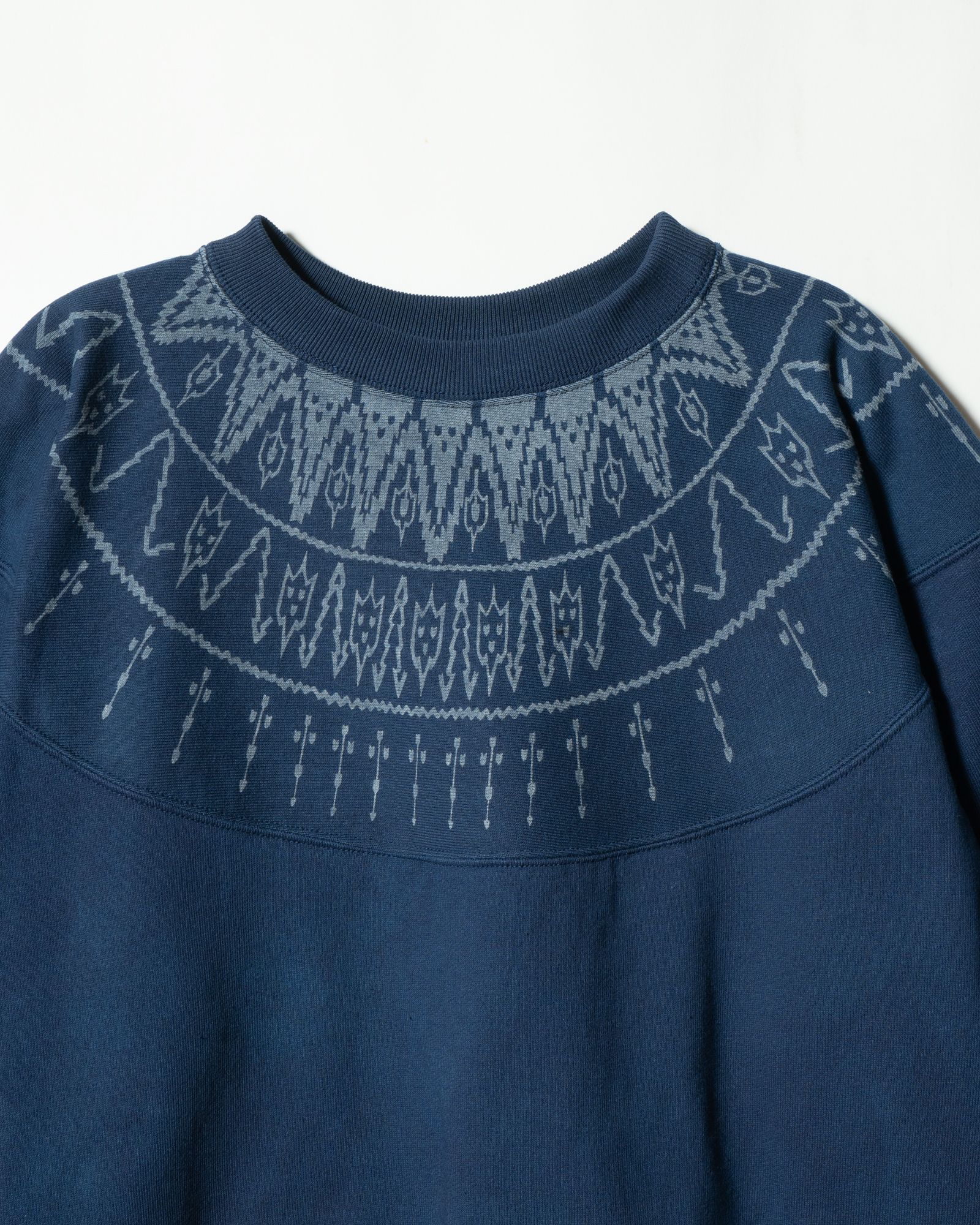 Lot. 624 NORDIC PATTERN SWEATSHIRT INDIGO - TAIGA TAKAHASHI