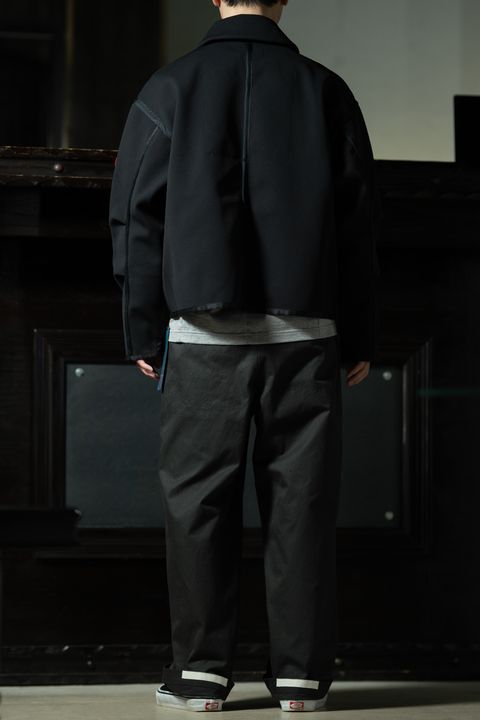 C.E Smooth Zip Up コーデ｜YOUTH OF THE WATER コットンパンツ × チャコールグレーの異ブランドMIXスタイル