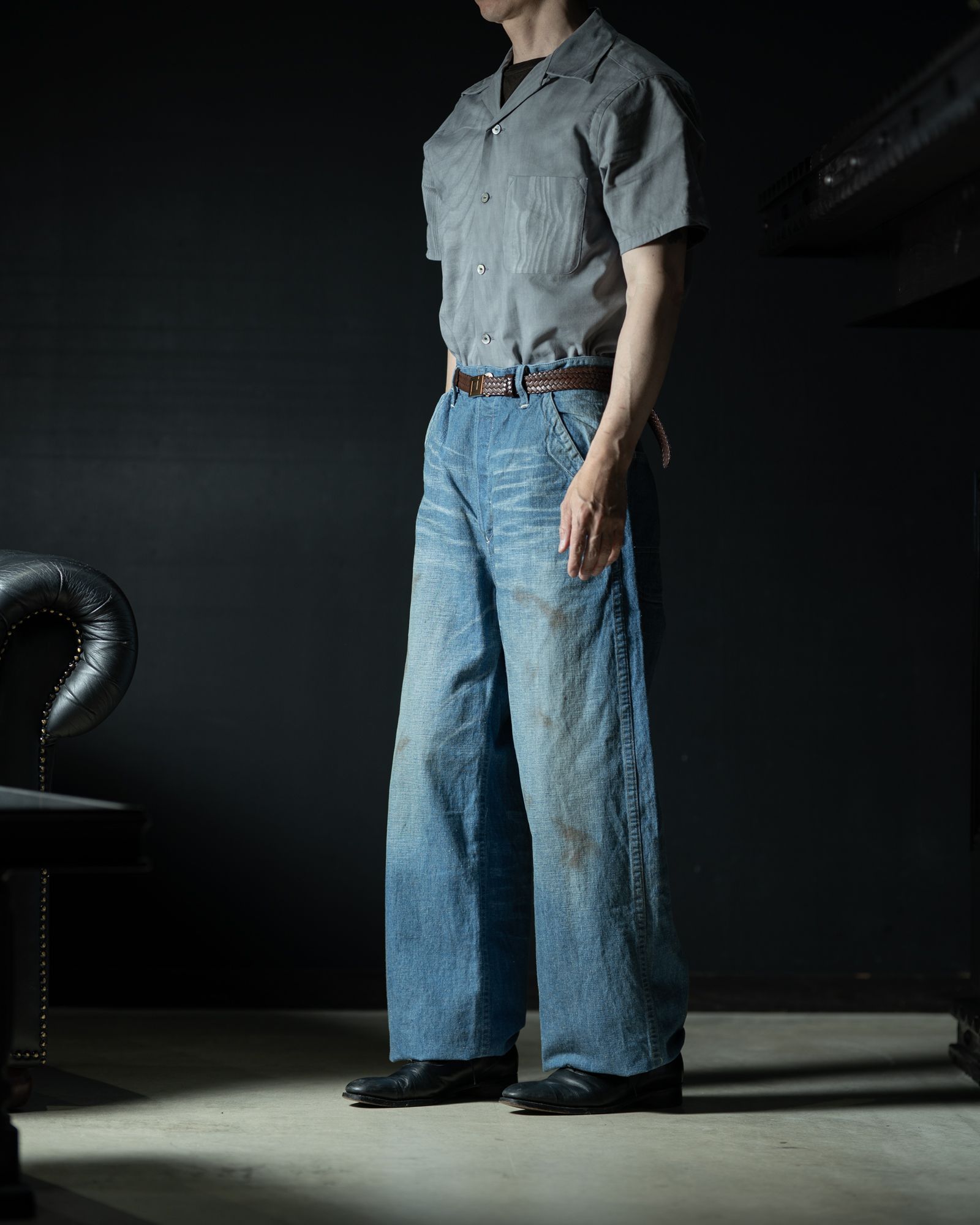 Lot.717 Damaged Painter Pants With Buckle - TAIGA TAKAHASHI