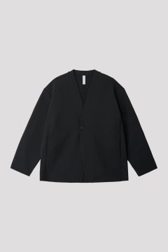 Milan Collarless Double Breasted Boxy Jacket