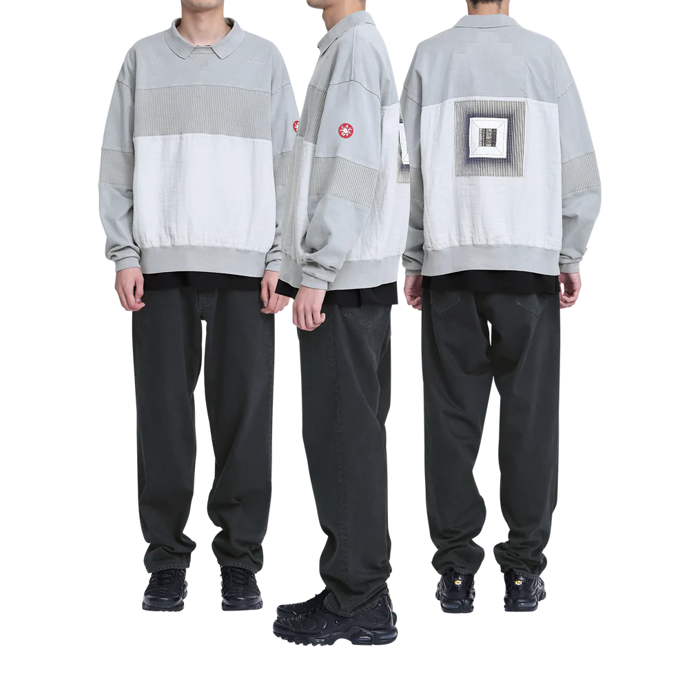 Overdye Collared Light Crew Neck