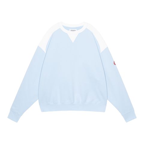 Panel Shoulder Crew Neck Blue