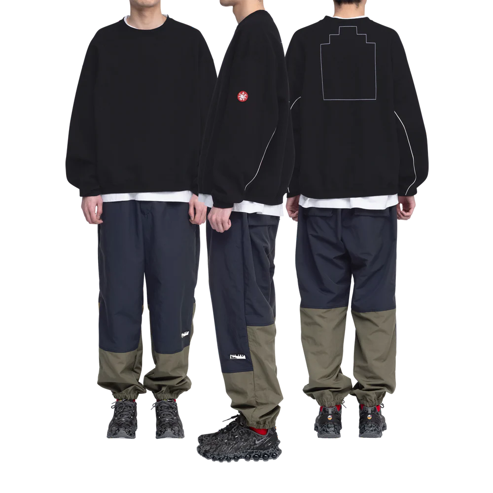 Solid Loose Crew Neck Black