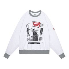 Lips Display Crew Neck Grey