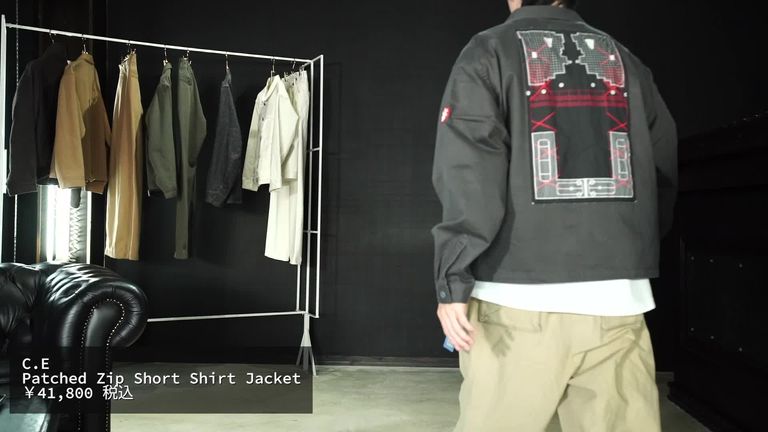 C.E - Patched Zip Short Shirt Jacket | ALTERFATE