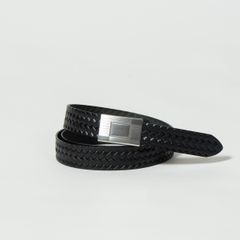 Lot.021 Basketweave Pattern Belt Black - TAIGA TAKAHASHI