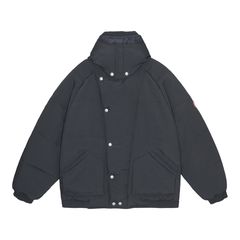 Diagonal Flap Puff Jacket