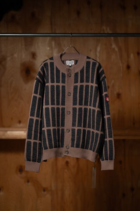 C.E Rectangular Bar Knit Cardigan
