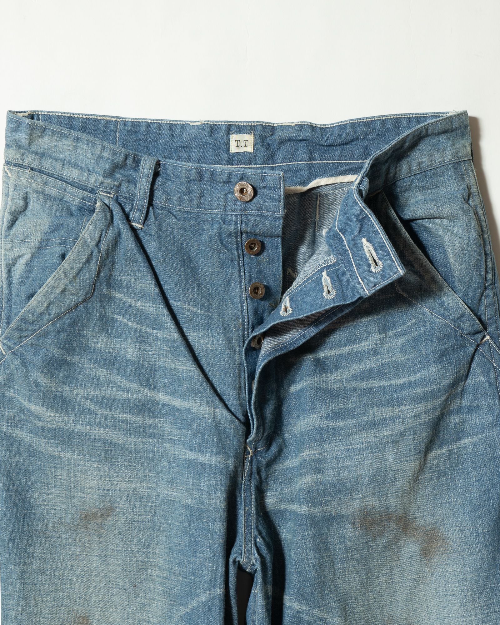 Lot.717 Damaged Painter Pants With Buckle - TAIGA TAKAHASHI