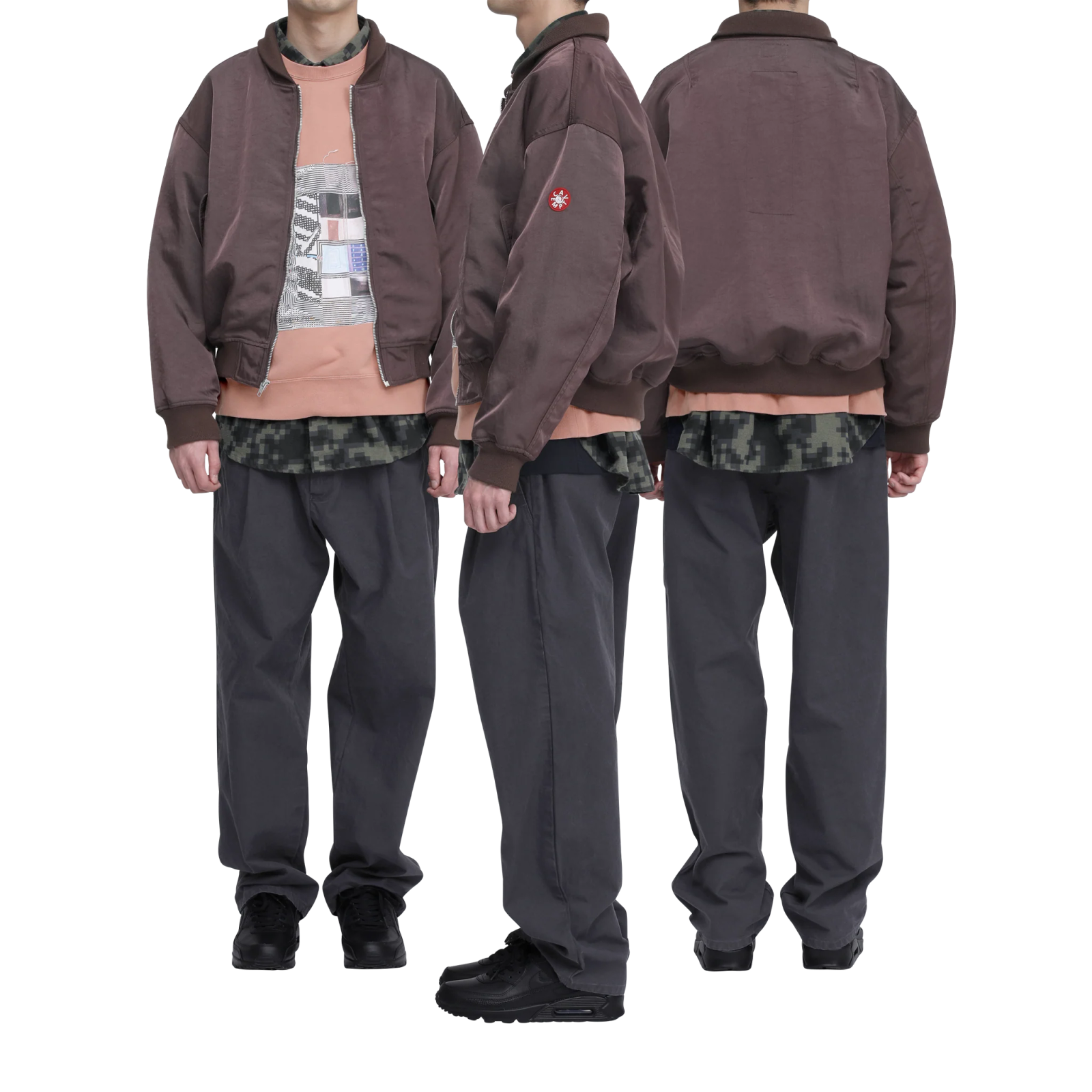 Nylon Twill Zip Jacket