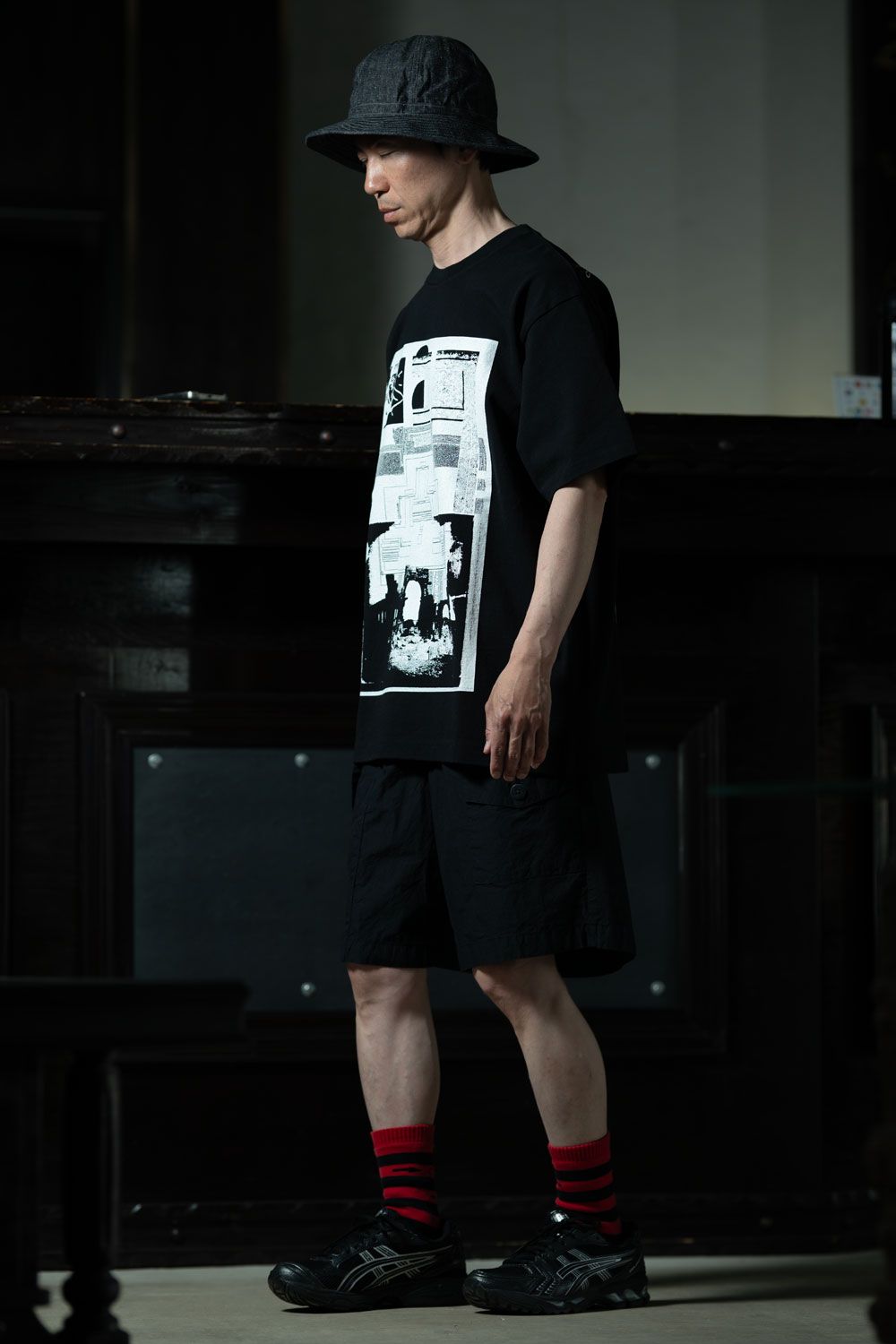 Field Khaki Balance — amachi. Field Work Shorts × C.E MD Caveat Aedificator T Black