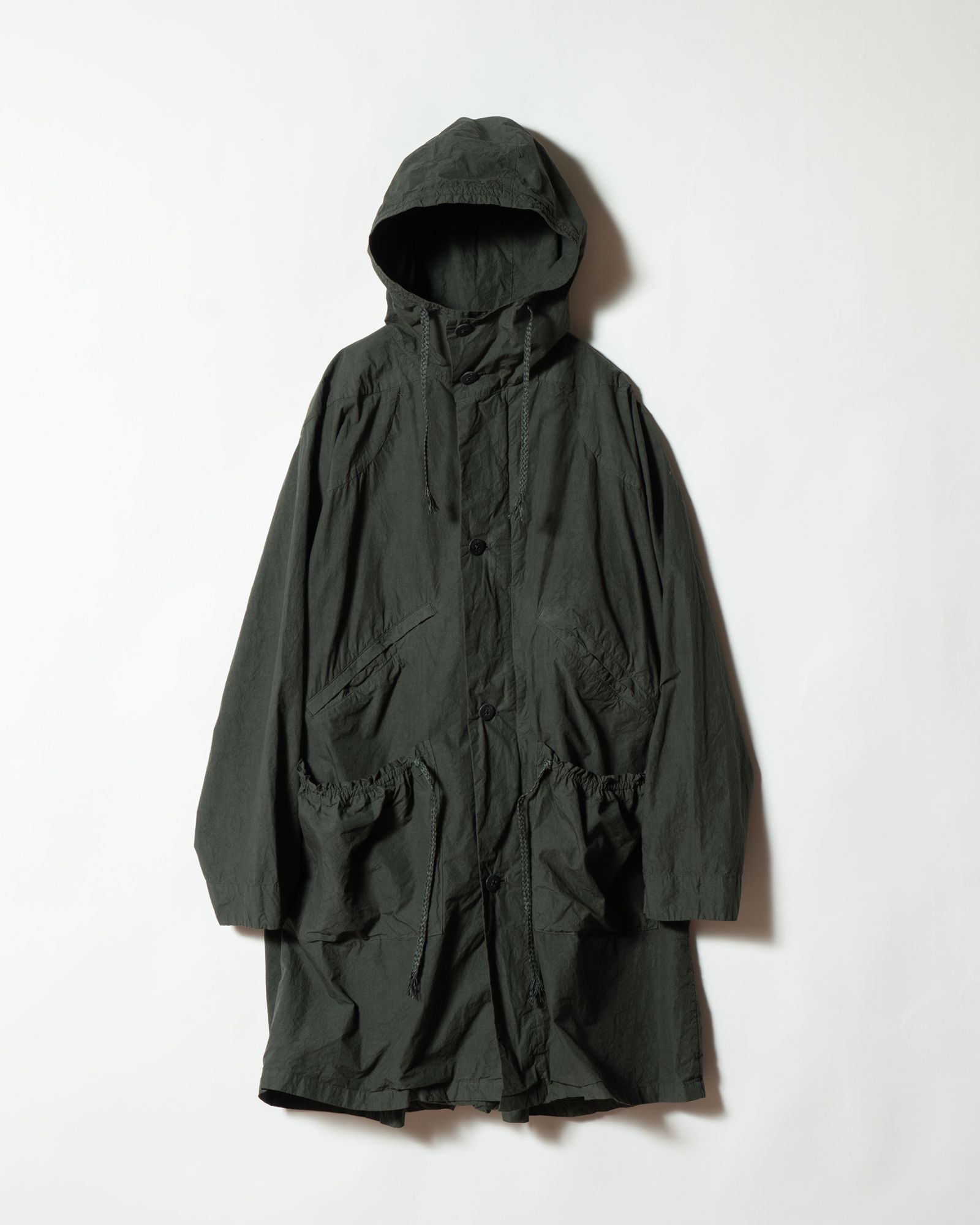Fabric Forming Field Coat Green Gray