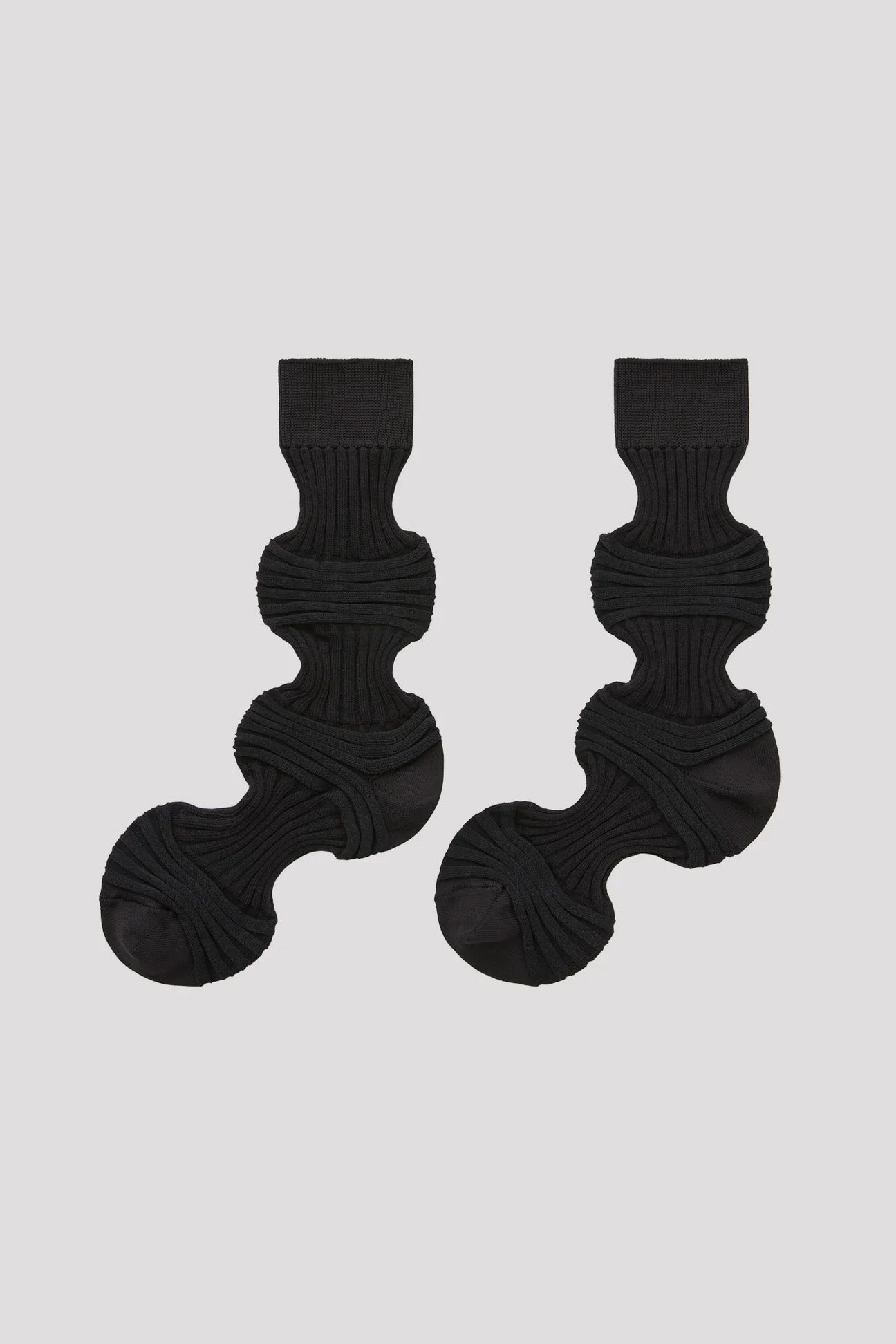 Garter Rib Socks Black