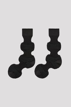 Garter Rib Socks Black