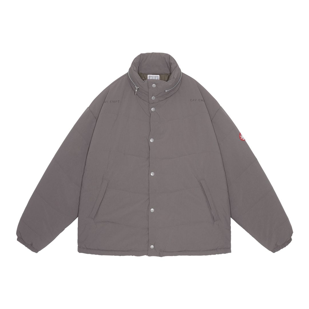 Wave Stitch Puff Jacket Grey