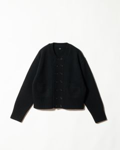 LOT.506 DB CARDIGAN CASHMERE WOOL BLACK - TAIGA TAKAHASHI