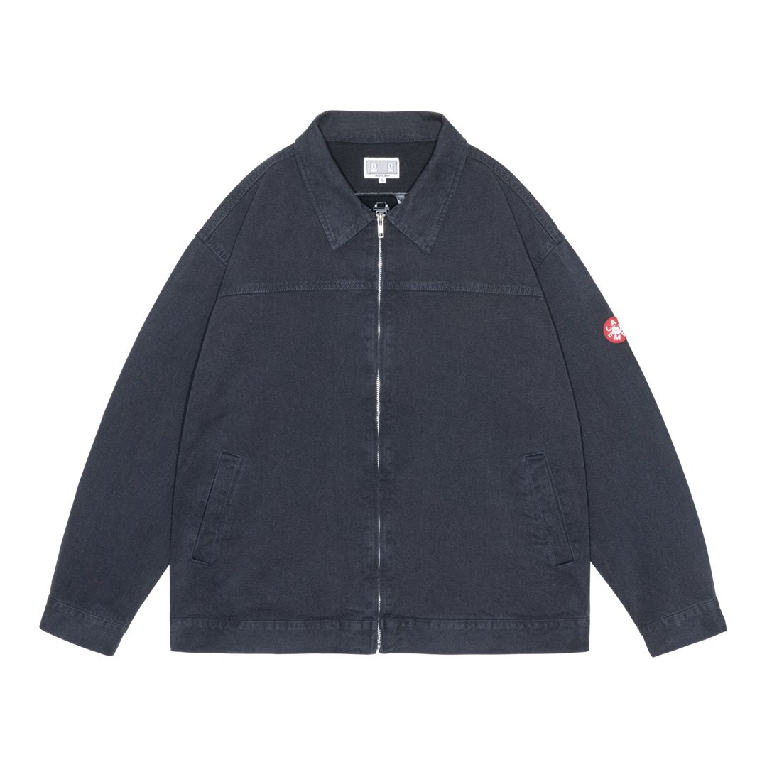 Heathered Twill Trucker Zip Jacket