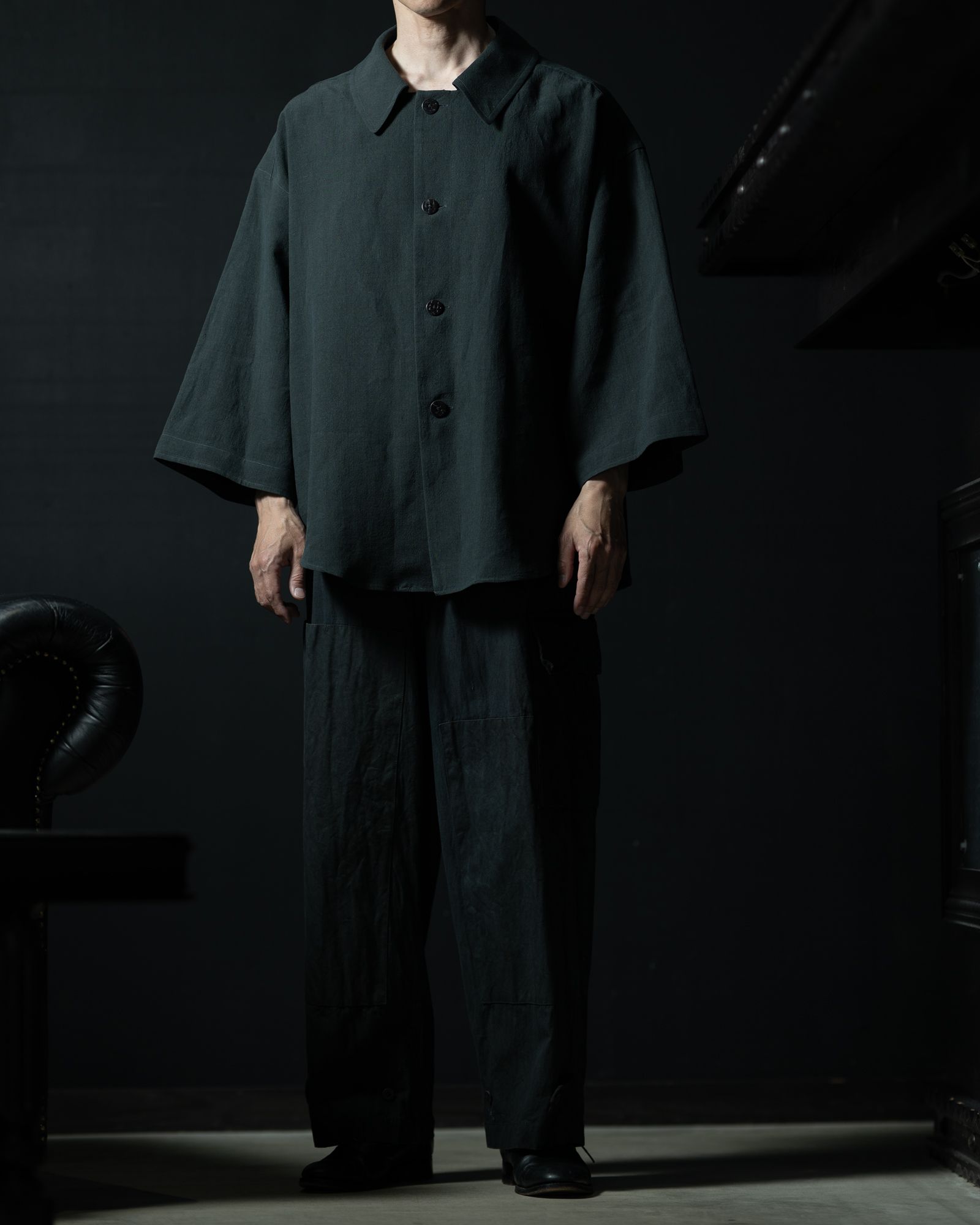 Three Quarter Sleeve Coat Shirt