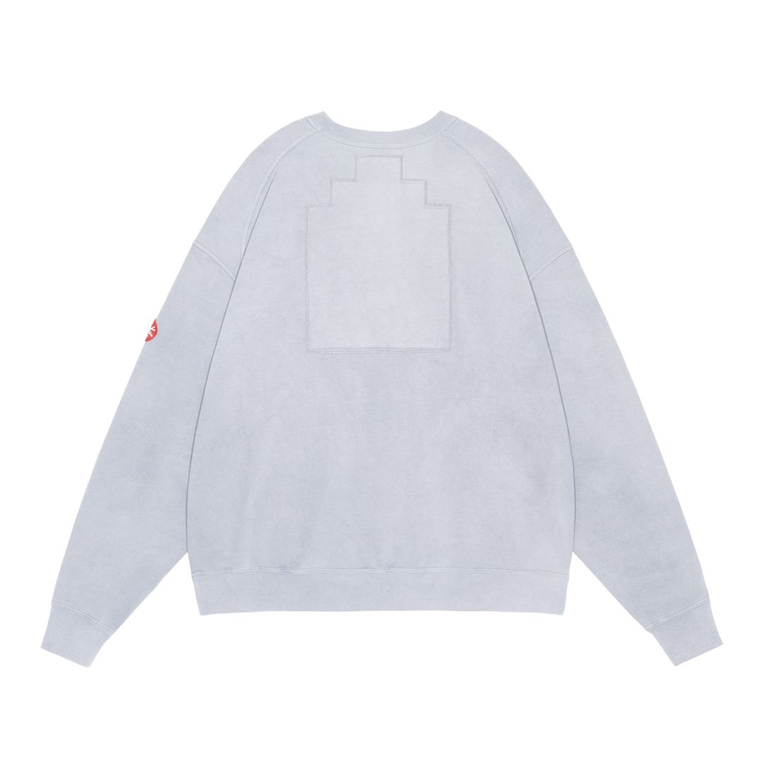 Overdye Panel Shoulder Crew Neck Grey