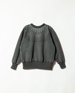 Lot. 624 NORDIC PATTERN SWEATSHIRT SUMI - TAIGA TAKAHASHI