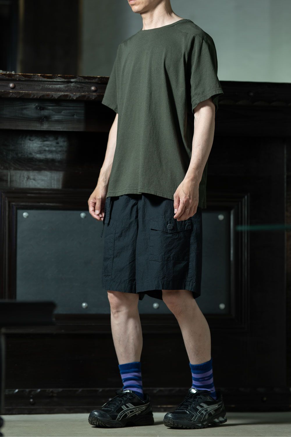 amachi. Field Work Shorts × Fabric Forming Tee｜ブランド内完結のワークショーツスタイル