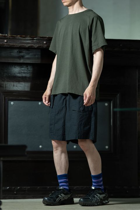 amachi. Field Work Shorts × Fabric Forming Tee｜ブランド内完結のワークショーツスタイル