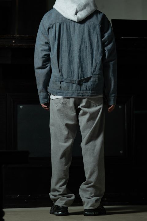 Indigo Craft — T.T Lot.309 Buckle-Backed Jacket × C.E AS TrackNAV HOODY × 1992 COLOUR CORDS GREY