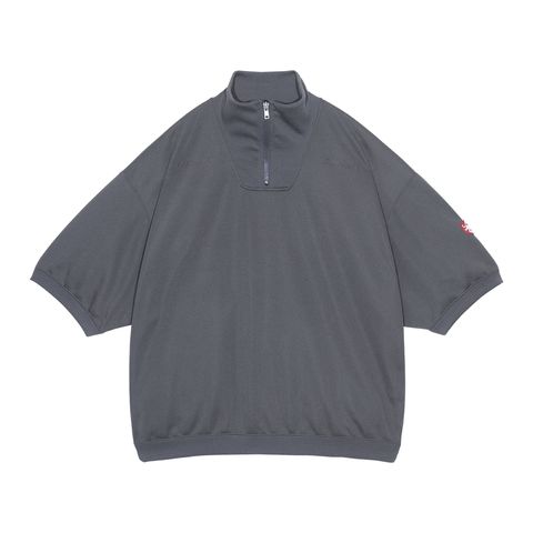 PE Jersey Short Sleeve Half Zip Charcoal