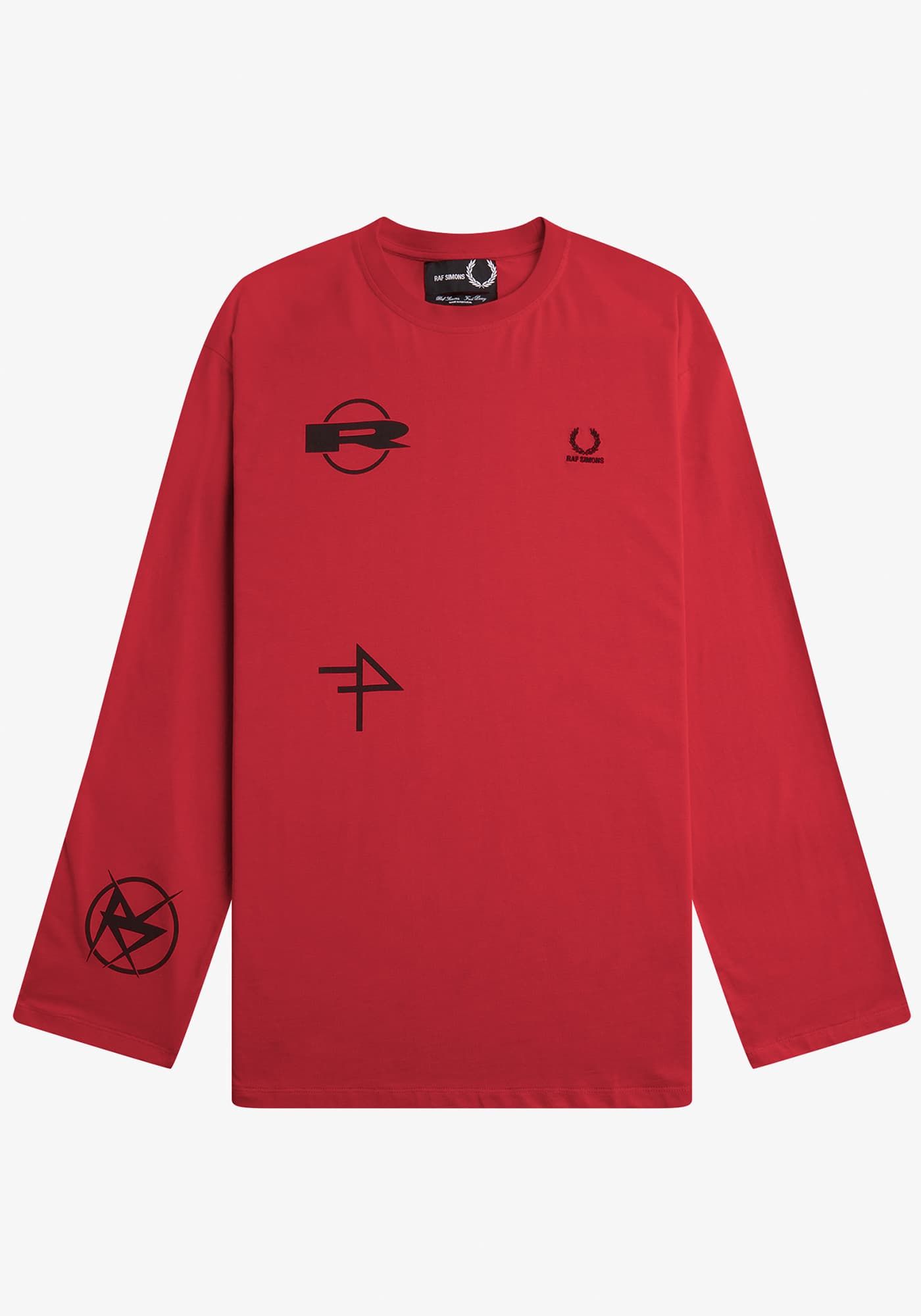 RAF SIMONS×FRED PERRY - Printed Long Sleeve T-Shirt | ALTERFATE