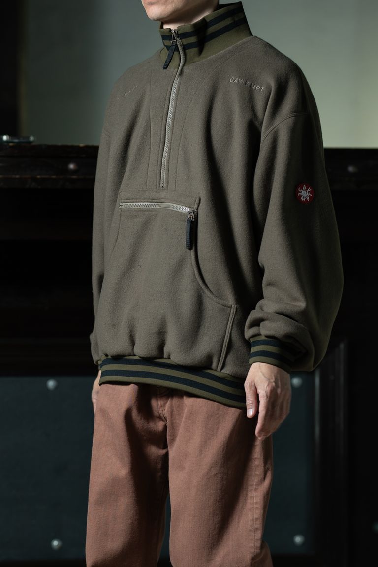 C.E  Fleece Half Zip Up Khaki